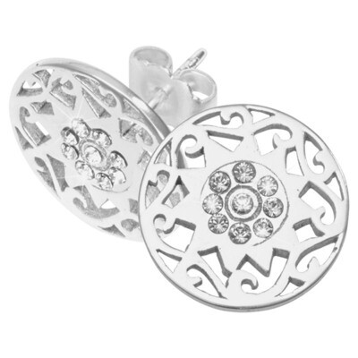 Nikki Lissoni Sixteen Diamonds Stud Earrings Silver-Plated 15mm EA2004SS, MPN: EA2004SS, 8719075300…