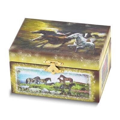 Children&#39;s Wild Horse Themed Musical Box GM24820, MPN: GM24820, 404672928023