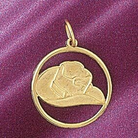 Dazzlers Jewelry Cowboy Hat Pendant Necklace Charm Bracelet in Yellow, White or Rose Gold 6323, MPN…