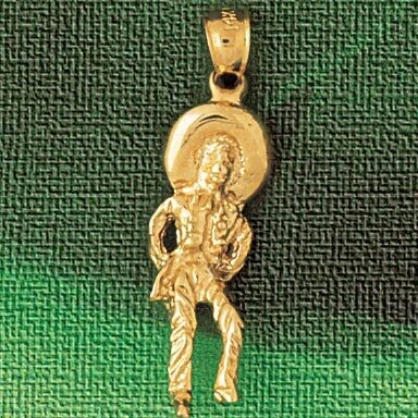 Dazzlers Jewelry Cowboy Pendant Necklace Charm Bracelet in Yellow, White or Rose Gold 1844, MPN: DZ…
