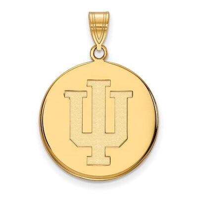 Indiana University Large Disc Pendant 10k Yellow Gold 1Y039IU, MPN: 1Y039IU, 886774816043