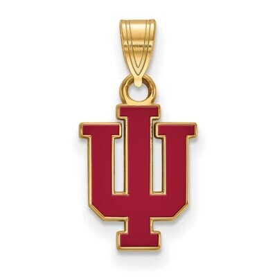 Indiana University Small Enamel Pendant Gold-plated Silver GP071IU, MPN: GP071IU, 886774953809