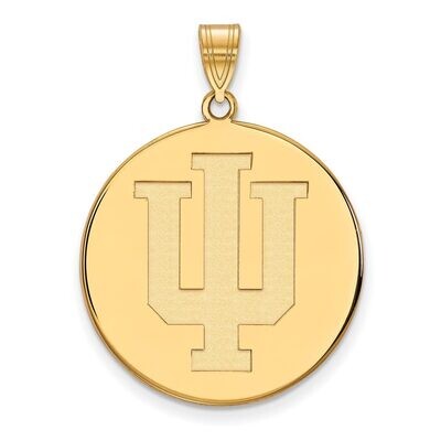 Indiana University x-Large Disc Pendant 10k Yellow Gold 1Y070IU, MPN: 1Y070IU, 886774822174