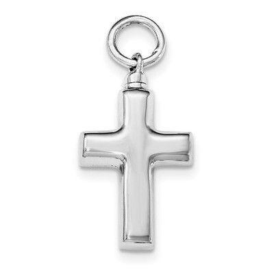 Cross Ash Holder Pendant Sterling Silver Rhodium-plated Polished QC8399, MPN: QC8399, 886774762753