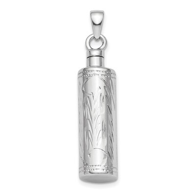 Cylinder Ash Holder Pendant Sterling Silver Rhodium-plated QC9174, MPN: QC9174, 886774121437