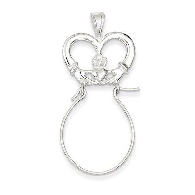Claddagh Charm Holder Sterling Silver QC570, MPN: QC570, 883957913353