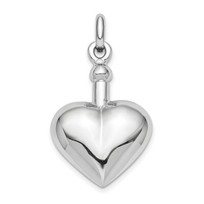 Polished Screw Top Ash Holder Pendant Sterling Silver Rhodium-plated QC9177, MPN: QC9177, 886774123…