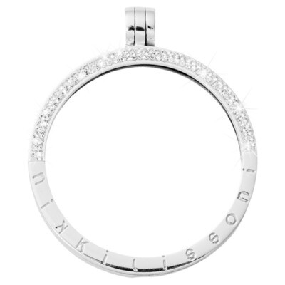 Nikki Lissoni Silver-Plated Pendant with Swarovski Stones 45mm Coin Holder P07SL, MPN: P07SL, 87188…