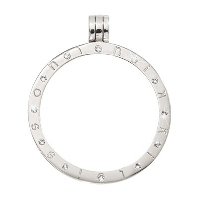 Nikki Lissoni Silver-Plated Pendant with 12 Swarovski Stones 35mm Coin Holder P04SM, MPN: P04SM, 87…