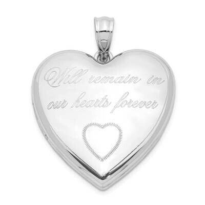 Remain In Our.. Ash Holder Heart Locket Sterling Silver Rhodium-plated QLS1006, MPN: QLS1006, 88677…