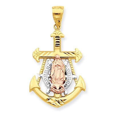 Mariner Blessed Mother Pendant 10k Two-Tone Gold 10C1048, MPN: 10C1048, 886774019116