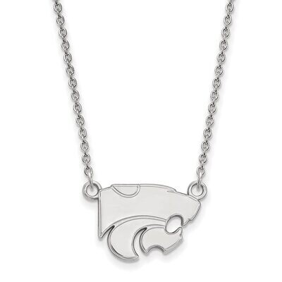 Kansas State University Small Pendant with Chain Necklace 10k White Gold 1W015KSU-18, MPN: 1W015KSU…