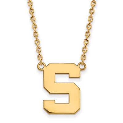 Michigan State University Large Pendant with Chain Necklace 10k Yellow Gold 1Y016MIS-18, MPN: 1Y016…
