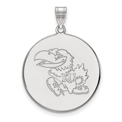 University of Kansas Extra Large Disc Pendant Sterling Silver SS063UKS, MPN: SS063UKS, 886774709079