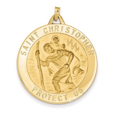 Saint Christopher Medal Pendant 14k Gold M1488, MPN: M1488, 886774582412