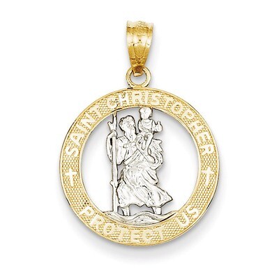 Saint Christopher Pendant 14k Gold C4521, MPN: C4521, 886774582351