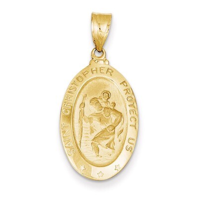 Saint Christopher Medal Pendant 14k Gold M1478, MPN: M1478, 637218167029