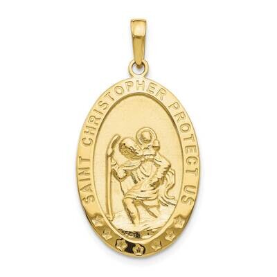 Saint Christopher Medal Pendant 10k Gold 10M1479, MPN: 10M1479, 191101085390
