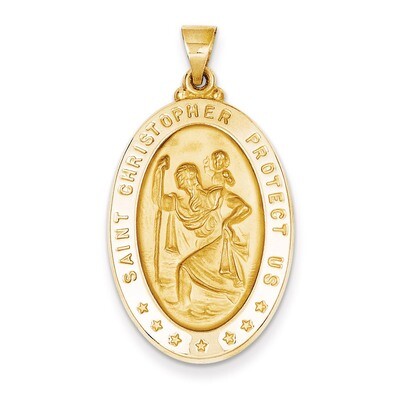 Saint Christopher Medal Pendant 14k Gold REL139, MPN: REL139, 886774582450