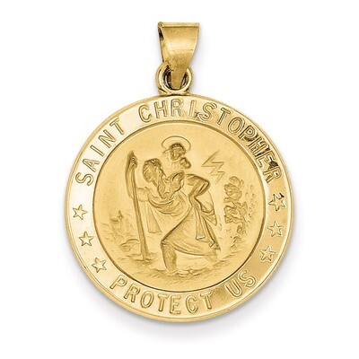 Saint Christopher Medal Pendant 14k Gold REL137, MPN: REL137, 886774582573
