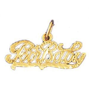 Dazzlers Jewelry Poor Baby Pendant Necklace Charm Bracelet in Yellow, White or Rose Gold 10297, MPN…