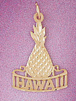 Dazzlers Jewelry Hawaii Pendant Necklace Charm Bracelet in Yellow, White or Rose Gold 4982, MPN: DZ…