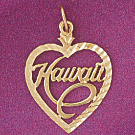 Dazzlers Jewelry Hawaii Pendant Necklace Charm Bracelet in Yellow, White or Rose Gold 4978, MPN: DZ…