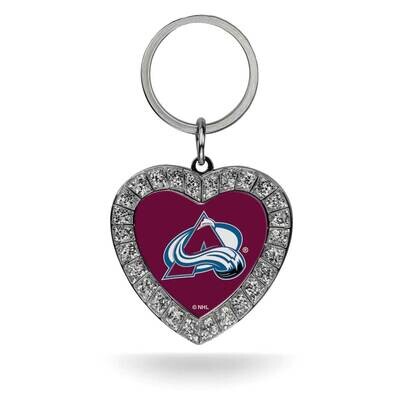 NHL Colorado Avalanche Rhinestone Heart Key Ring GC7969, MPN: GC7969, 94746940379