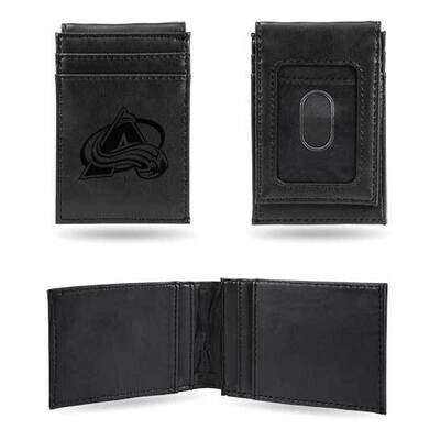NHL Colorado Avalanche Black Faux Leather Front Pocket Wallet GC7576, MPN: GC7576, 767345896445