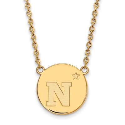 Navy Large Disc Pendant Gold-plated Silver GP018USN-18, MPN: GP018USN-18, 886774923154