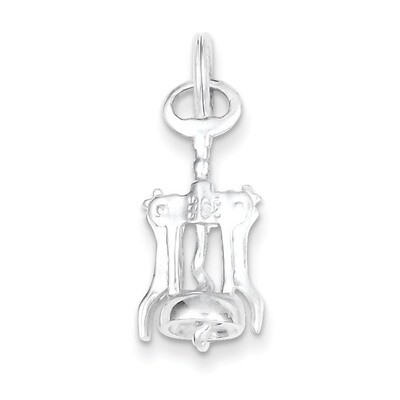 Wine Bottle Opener Charm Sterling Silver QC4696, MPN: QC4696, 723252246698
