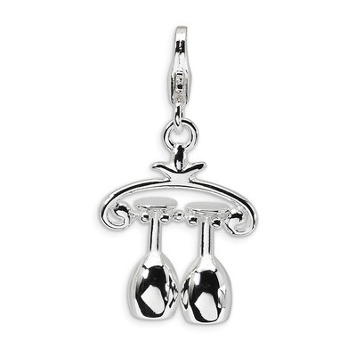3-D Wine Rack Charm Sterling Silver QCC341 by Amore La Vita, MPN: QCC341, 883957332987