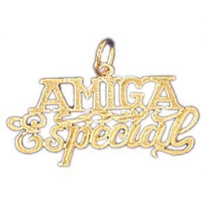 Dazzlers Jewelry Amiga Especial Pendant Necklace Charm Bracelet in Yellow, White or Rose Gold 10397…