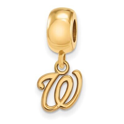 Washington Nationals Bead Charm x-Small Dangle Gold-plated Silver GP013NAT, MPN: GP013NAT, 88677491…