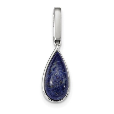 Natural Lapis Teardrop Pendant Sterling Silver Rhodium-plated QP4830, MPN: QP4830, 883957730394