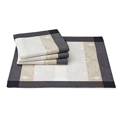 Le Jacquard Napkin Bengale Leopard 58 x 58 100% Cotton 26603 Set of 4, MPN: 26603, 3660269266035
