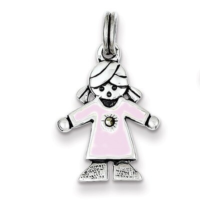 Girl Charm Sterling Silver QC4631, MPN: QC4631, 723252295269