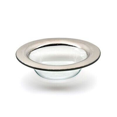 Annieglass Platinum Roman Antique Wine Coaster 8 Inch, MPN: P131, UPC: