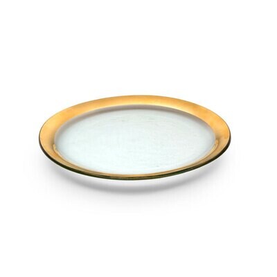 Annieglass Gold Roman Antique Dinner Plate 10 Inch, MPN: G106, UPC:
