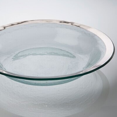 Annieglass Platinum Roman Antique Tossing Bowl 15 Inch, MPN: P222, UPC: