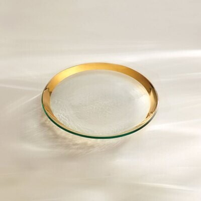 Annieglass Gold Roman Antique Salad Plate 8 3/4 Inch, MPN: G102, UPC: