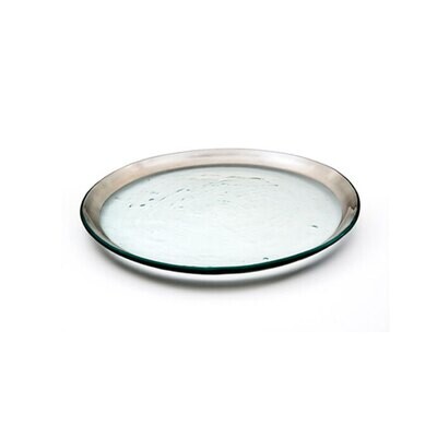 Annieglass Platinum Roman Antique Salad Plate 8 3/4 Inch, MPN: P102, UPC: