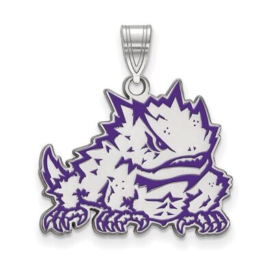 Texas Christian University Large Enamel Pendant Sterling Silver SS027TCU, MPN: SS027TCU, 8867747004…
