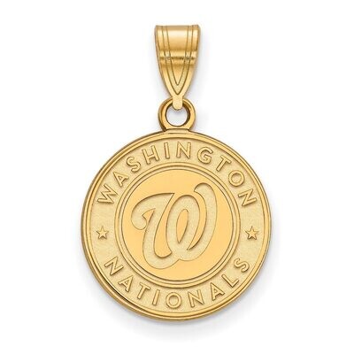 Washington Nationals Medium Pendant 10k Yellow Gold 1Y002NAT, MPN: 1Y002NAT, 886774797489