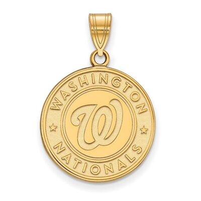 Washington Nationals Large Pendant Gold-plated Silver GP003NAT, MPN: GP003NAT, 886774895857