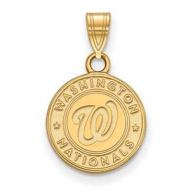 Washington Nationals Small Pendant Gold-plated Silver GP001NAT, MPN: GP001NAT, 886774890265