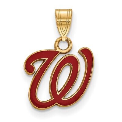 Washington Nationals Small Enamel Pendant Gold-plated Silver GP012NAT, MPN: GP012NAT, 886774914459
