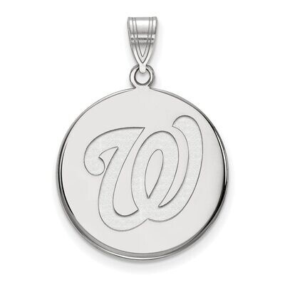 Washington Nationals Large Disc Pendant 10k White Gold 1W018NAT, MPN: 1W018NAT, 886774781914