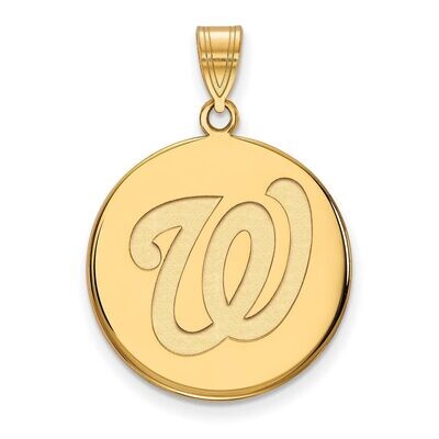 Washington Nationals Large Disc Pendant 14k Yellow Gold 4Y018NAT, MPN: 4Y018NAT, 886774874982
