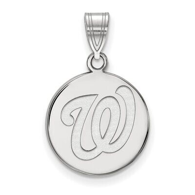Washington Nationals Medium Disc Pendant 10k White Gold 1W016NAT, MPN: 1W016NAT, 886774781013